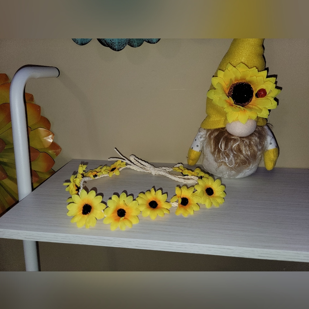 Yellow sun flower crown